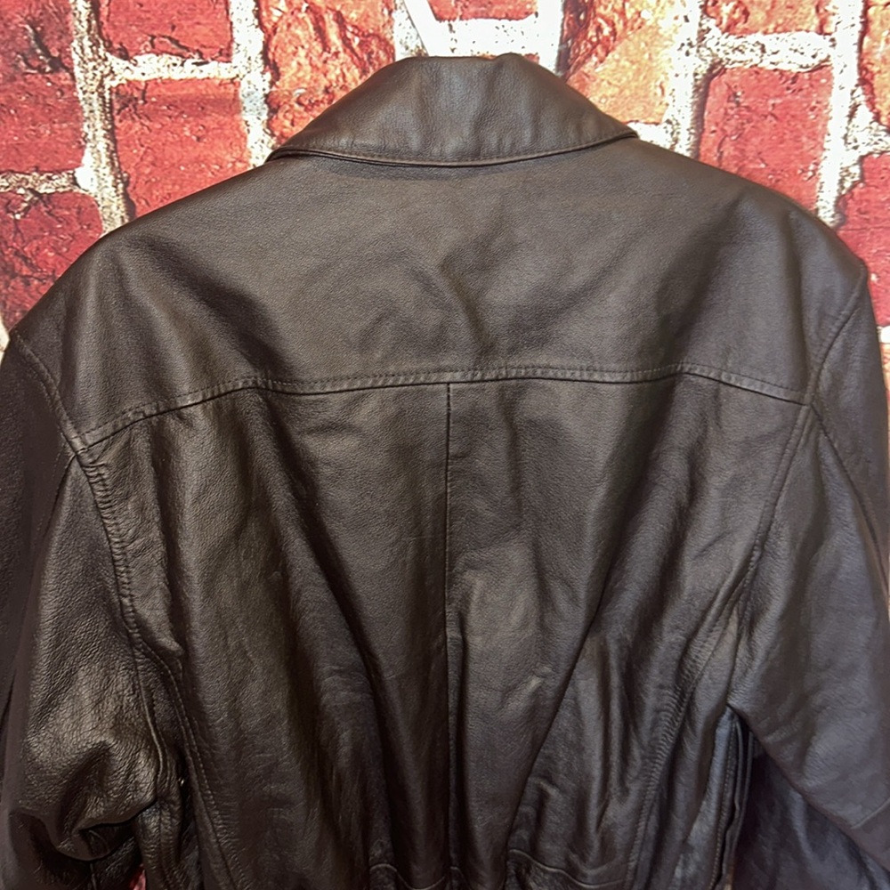 L Landing Leathers Men Air Force A-2 Leather Flight Bomber Jacket size XS brown - Picture 11 of 12